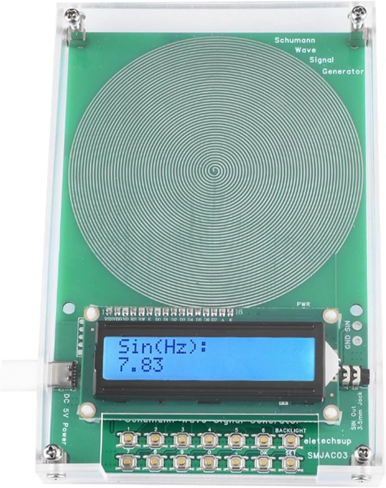 7.83Hz Adjustable Frequency Generator Resonance Generator 7.83Hz Stability Fr...