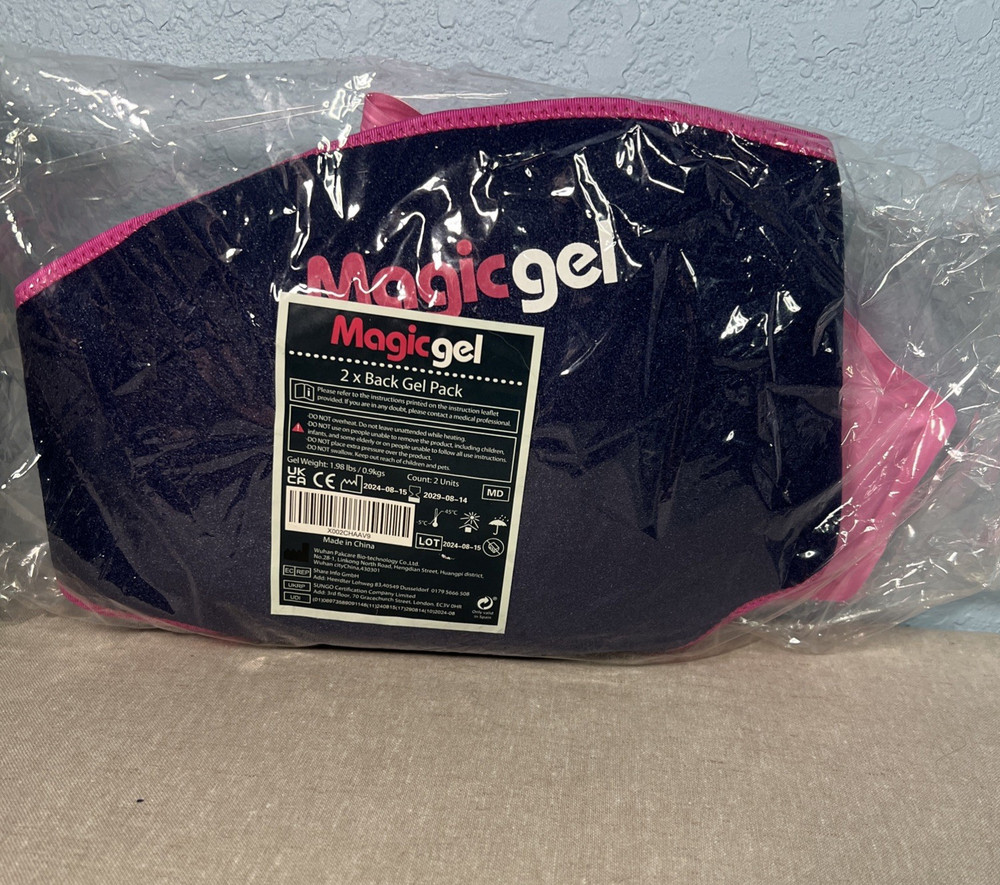 Magic Gel Ice Pack for Back Pain Relief  2 Pack Reusable Lower Back Wrap