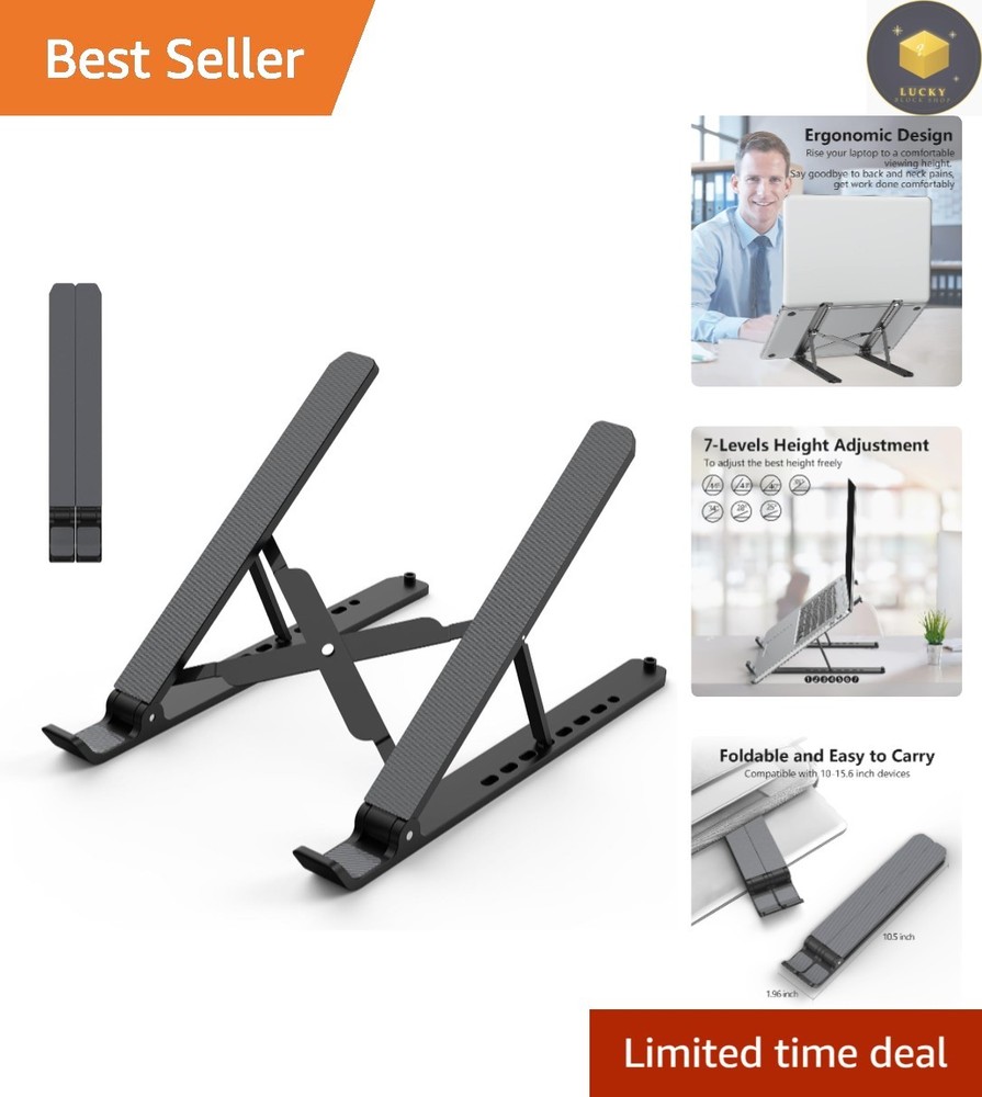 Sturdy Portable Laptop Stand - Ergonomic Height Adjustable for Comfortable Use
