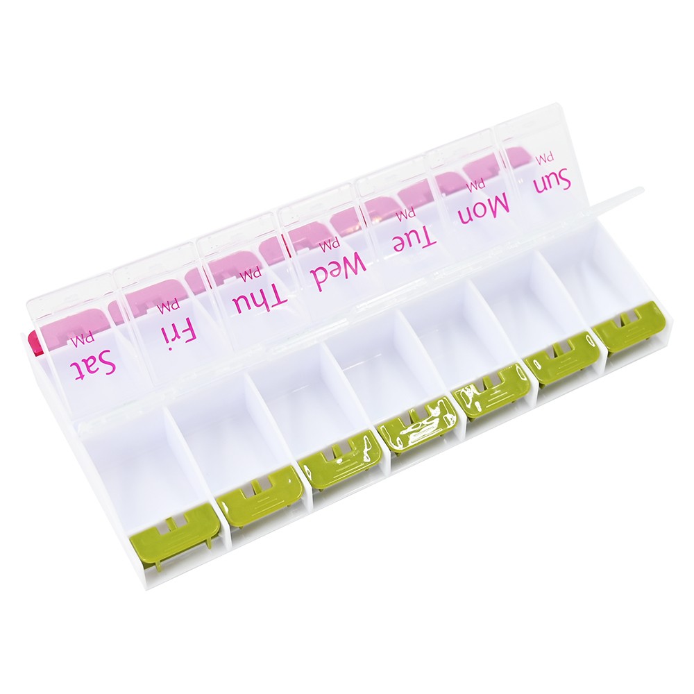 8" Weekly Pill Box Organizer Twice 7 day Organizer Case Medicine USA