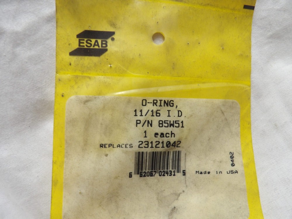 ESAB O-Ring 11/16 I.D. #85W51