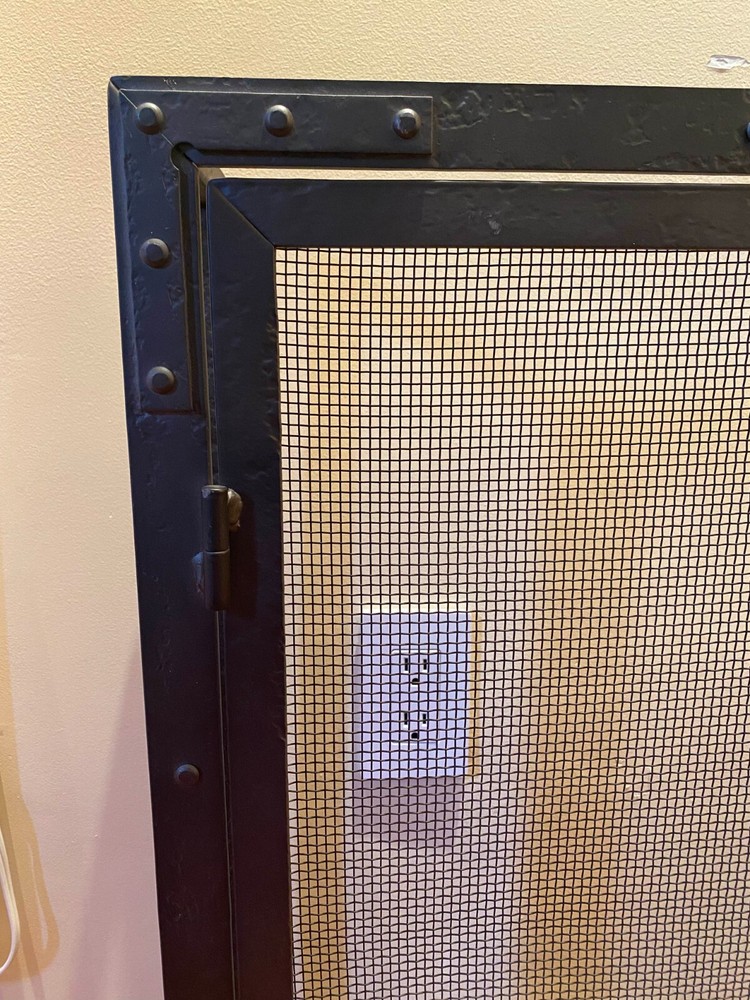 fireplace screen with two doors & complete set of 4 tools (3 sets)