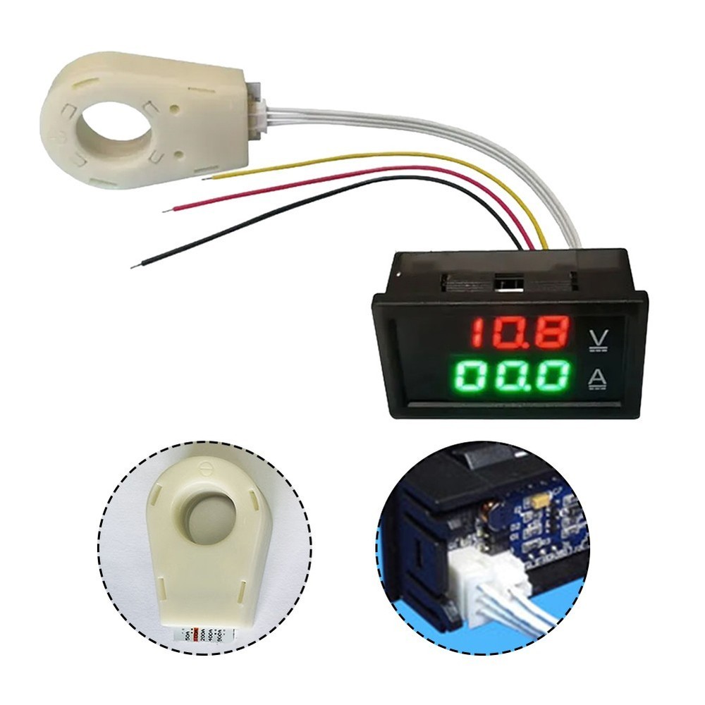 High Accuracy Hall Digital Voltmeter Ammeter Dual Display DC0300V 50A400A