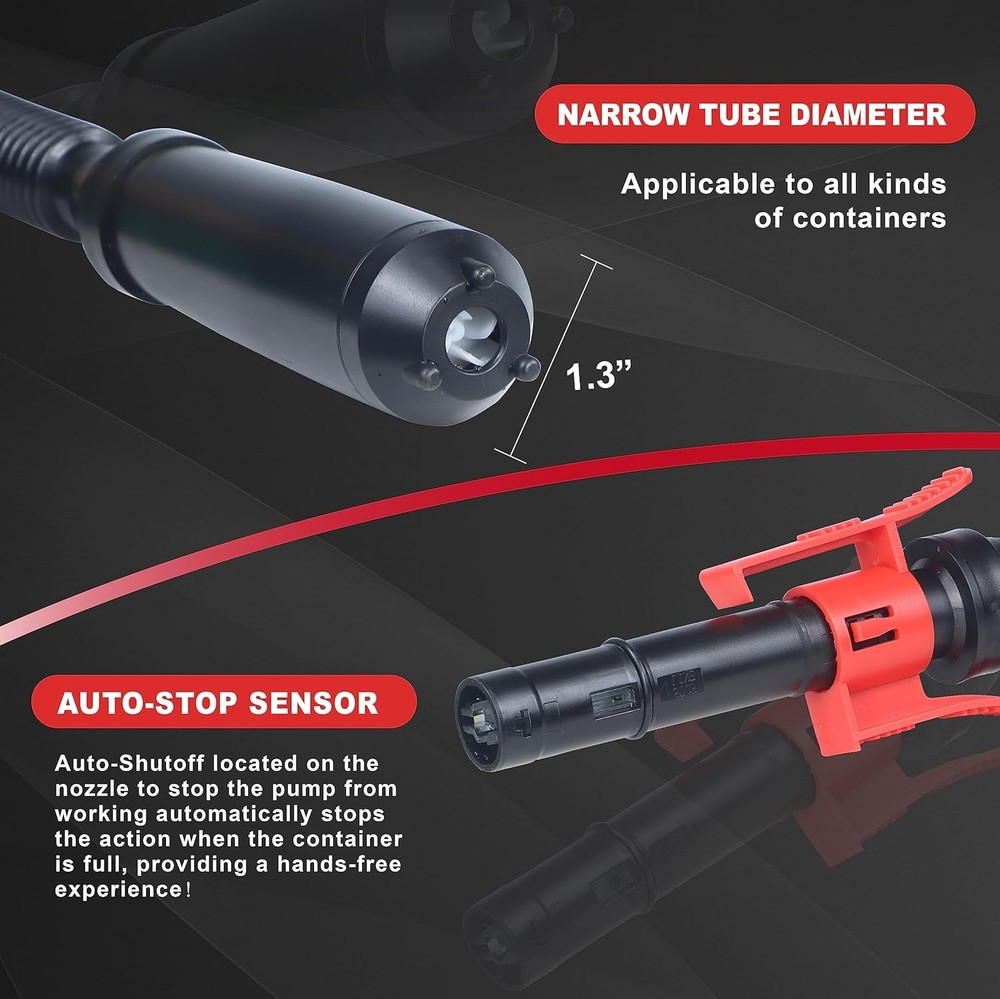 Automatic Fuel Transfer Pump (with Auto-Stop Sensor, Flow Rate 2.4 Gallons)