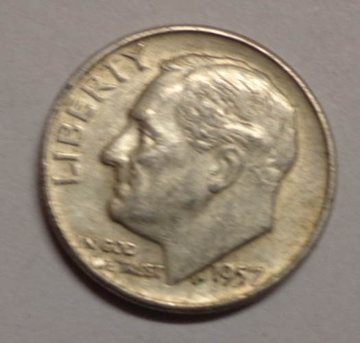 1957 D    Roosevelt Dime 90% Silver