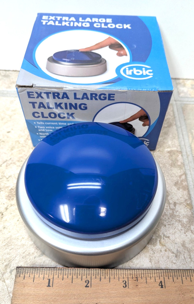 Cirbic EXTRA Large Talking Clock (Blue) at Half Price