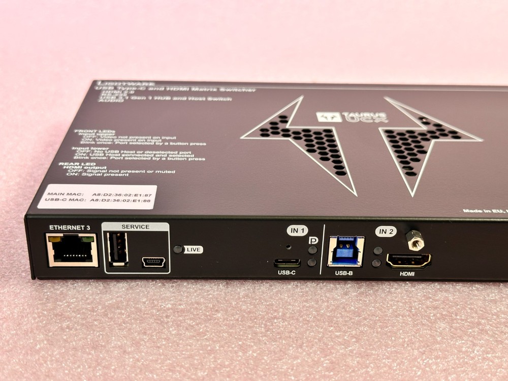 LIGHTWARE UCX-2x1-HC40 TAURUS UCX USB-C / HDMI MATRIX SWITCHER