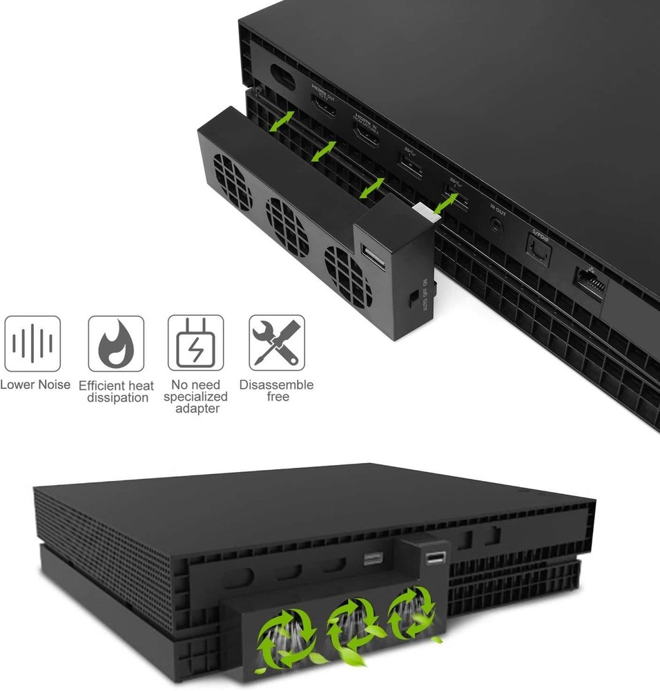 Quiet Cooling Fan for Xbox One X - Easy Install