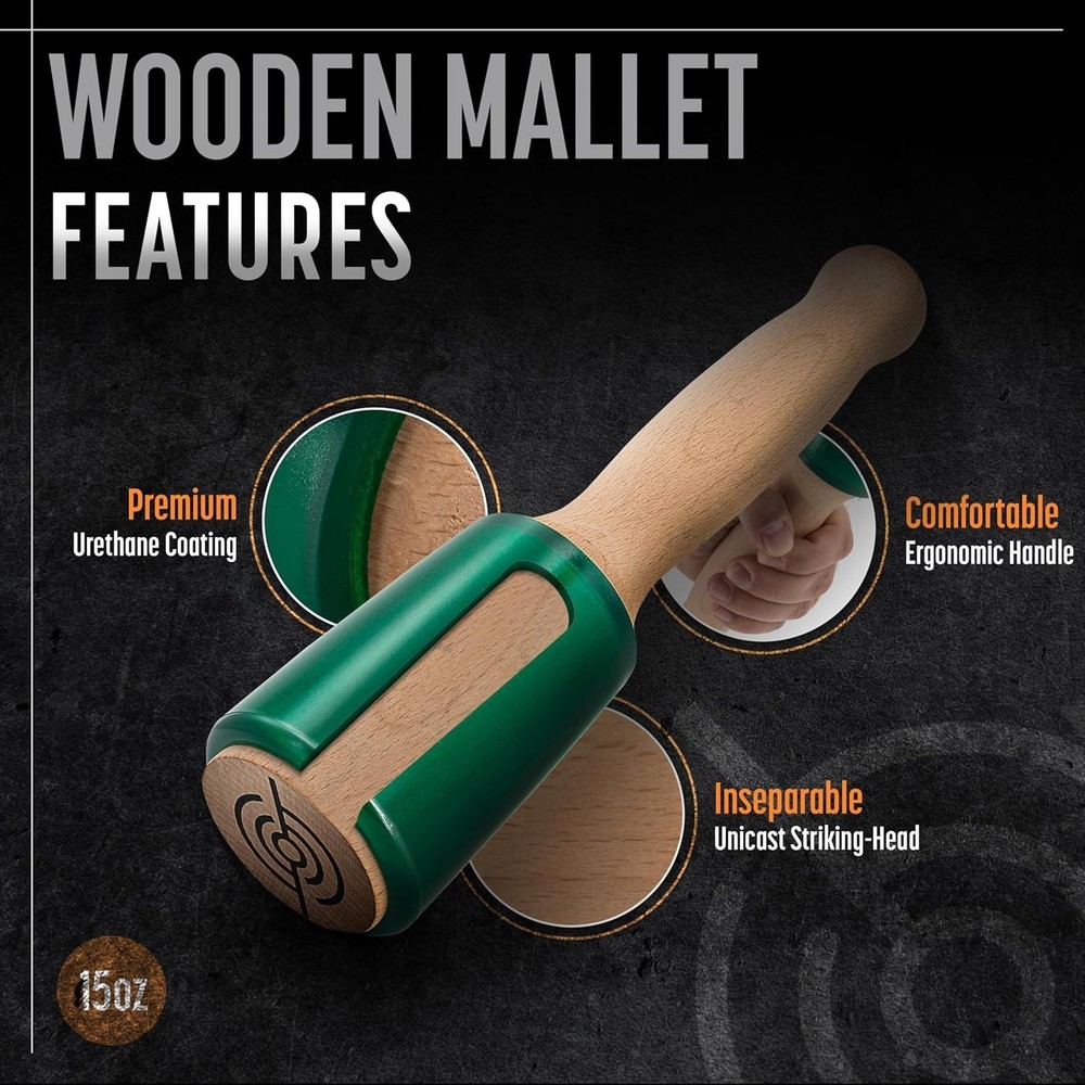 Urethane Mallet for Woodworking - Comfortable Handle