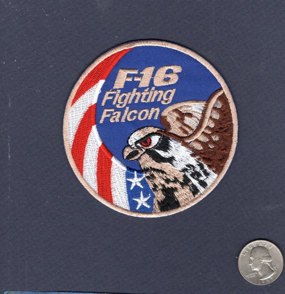 F-16 FIGHTING FALCON USAF ANG Fighter Squadron Swirl Patch