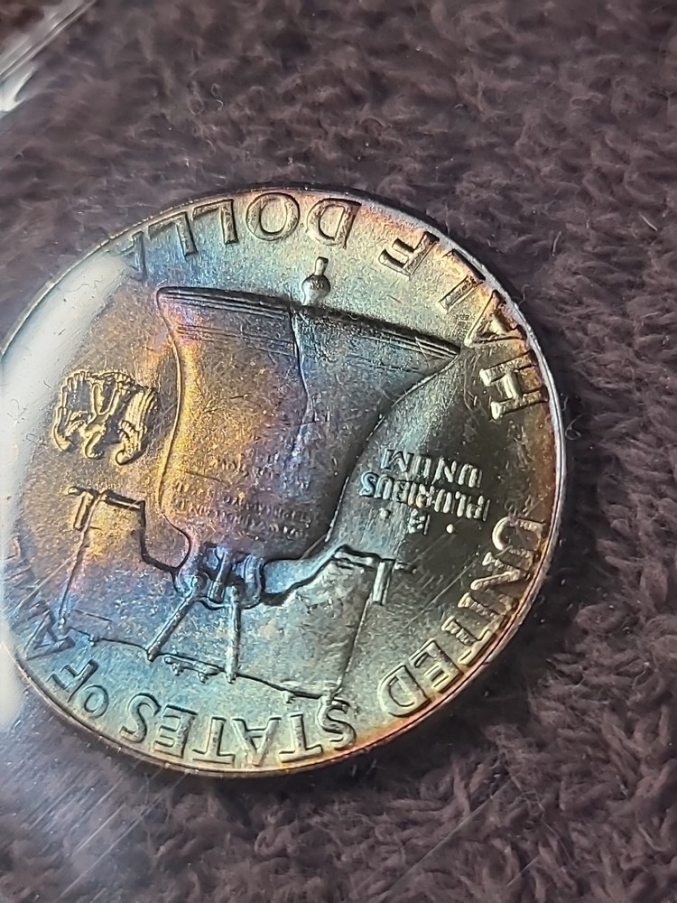 1963 franklin half dollar 🌈 Toned🌈