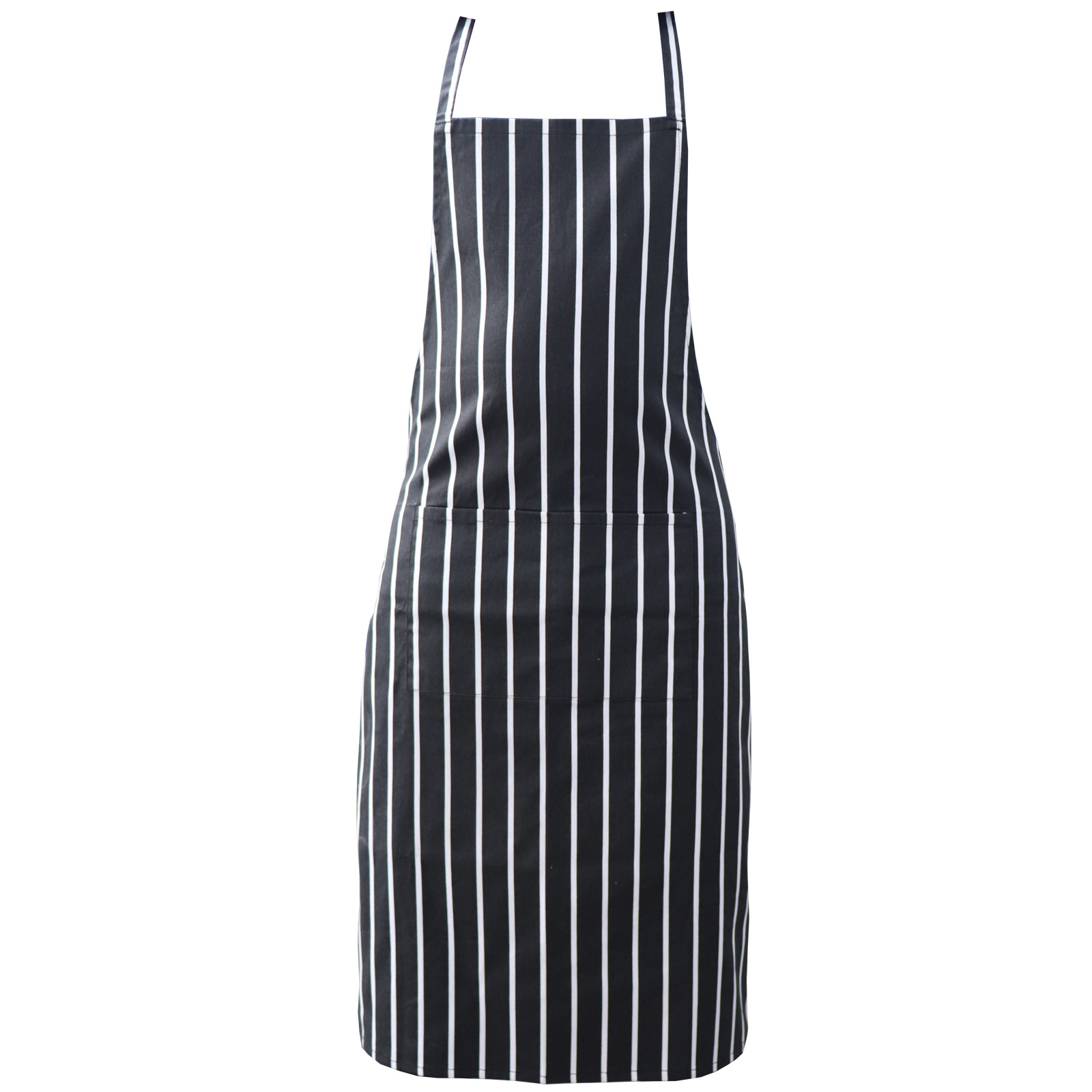 Chefs Apron Kitchen Cooking Baking Butchers Catering Front Pocket Striped Aprons
