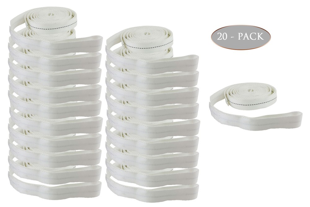 (20 Pack) 1" X 15 Ft Strap with 6" Loop on one end other end plain