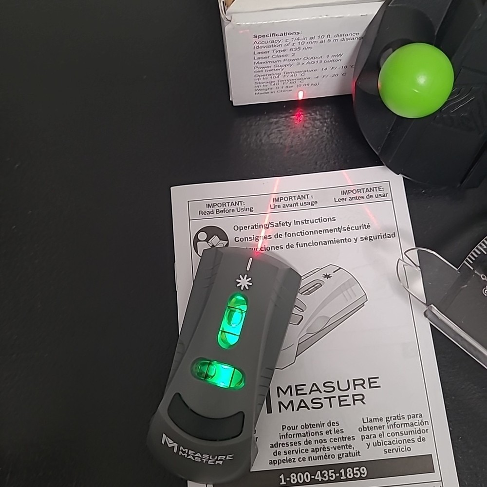 Measure Master MM-L Multi-Functional Line Laser Level. TESTED Leveling Tool