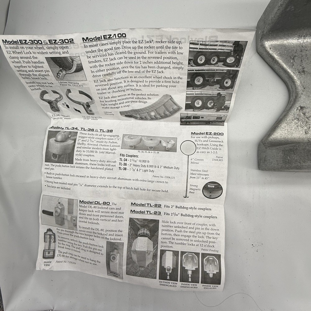 EZ Lock Model TL-50 Coupler Lock