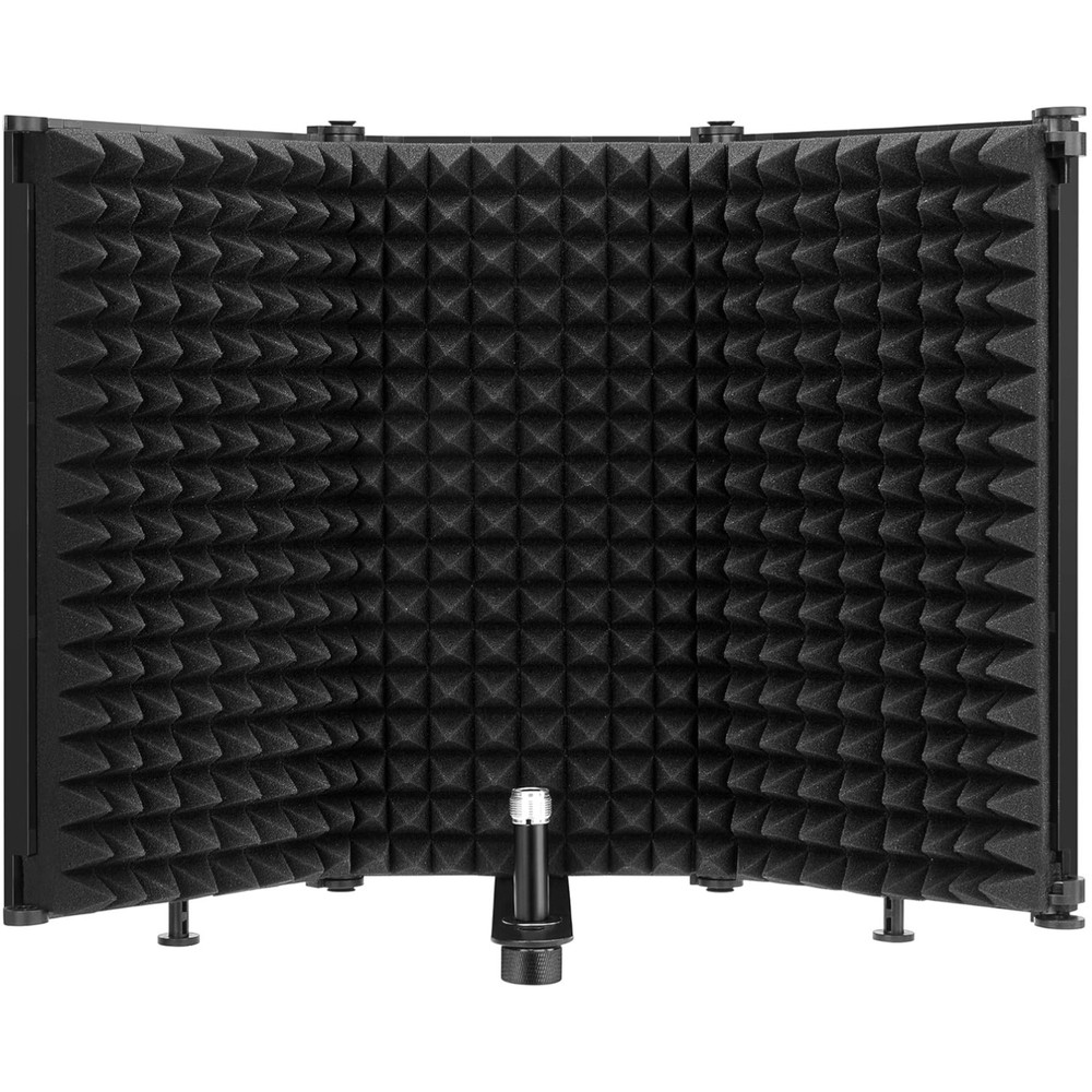 Ultimate Noise Reduction Mic Shield: Foldable Design for Studios and Broadcasts