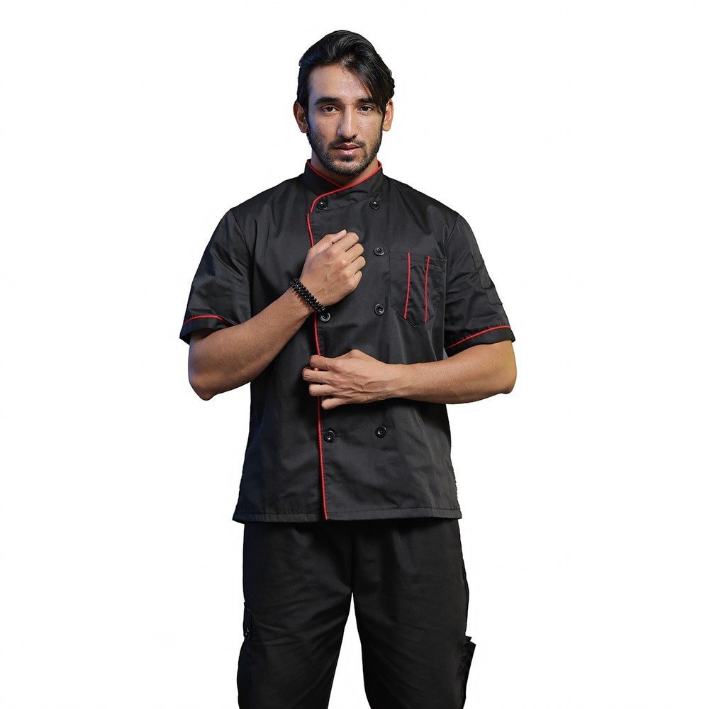 Custom 3 Pack Short Sleeve Chef Coats Personalized PRINTED Chef Jacket