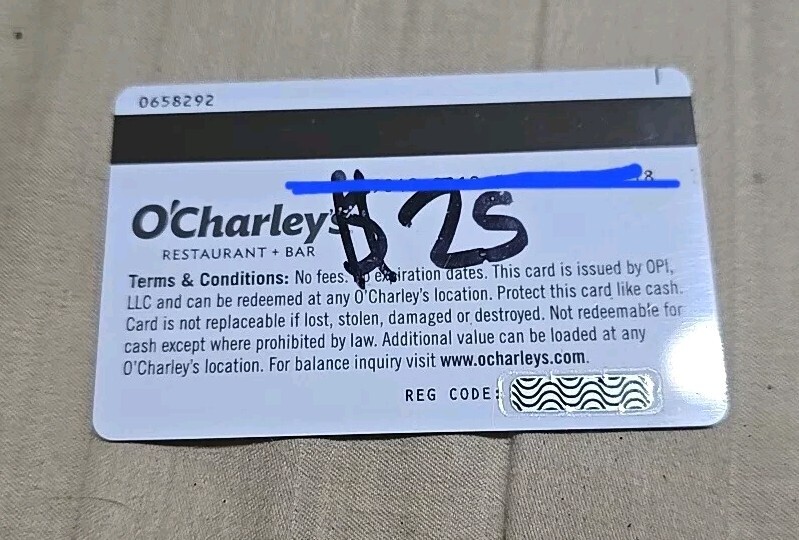 $25 O'Charley's Gift Card