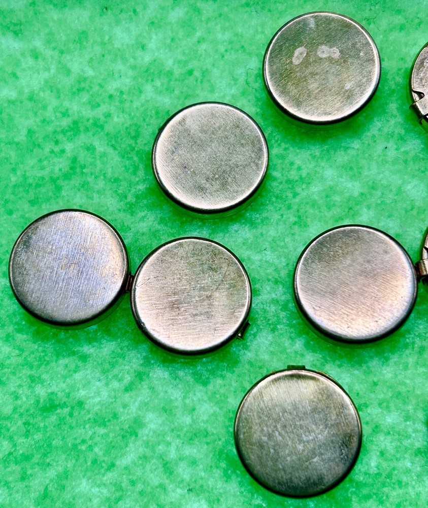ANTIQUE BRASS BUTTON COVERS $10 PER DOZEN
