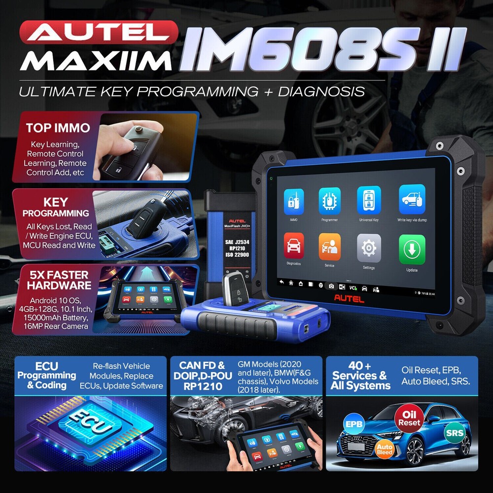 Autel MaxiIM IM608S II Key Programmer Coding Car Scanner 2in1 2026 IM608 PRO II
