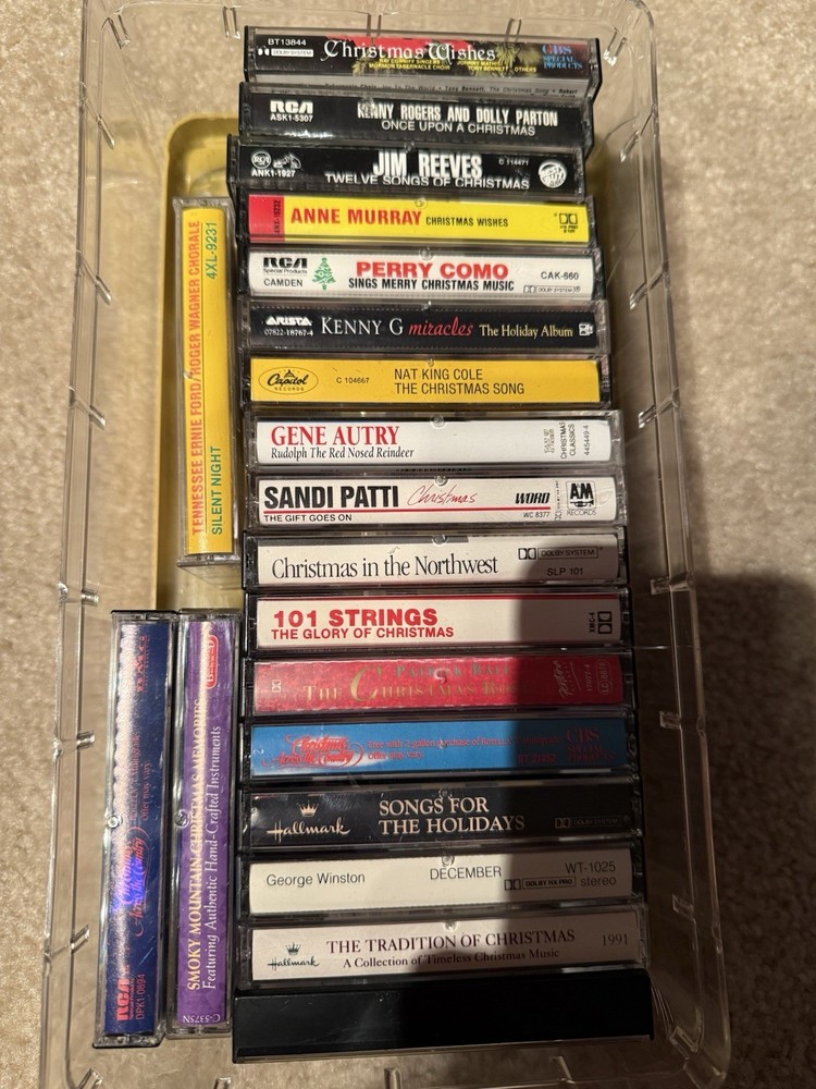 christmas cassette tapes lot