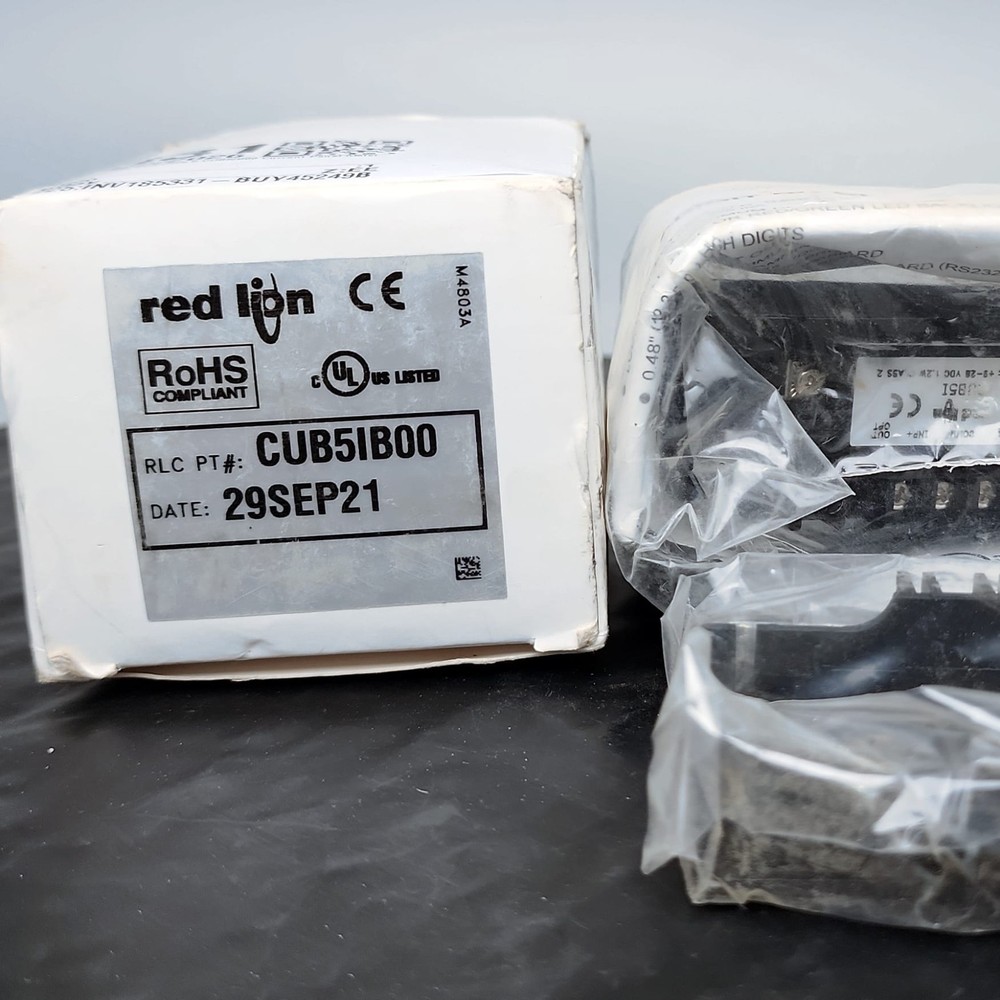 Red Lion CUB5IB00 Digital Current Panel Meter 9-28VDC LED Display Indicator ✅