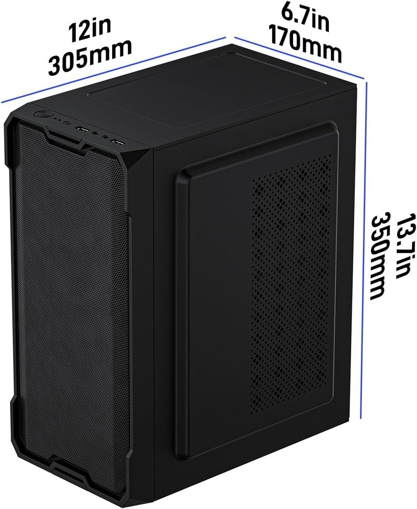 Micro ATX Case, MATX Case Mini PC ITX Desktop Computer Case Support ATX Psu/250M