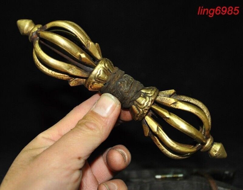 Tibet Buddhism temple bronze old wood Vajra Dorje Phurpa Exorcism Talisman a set
