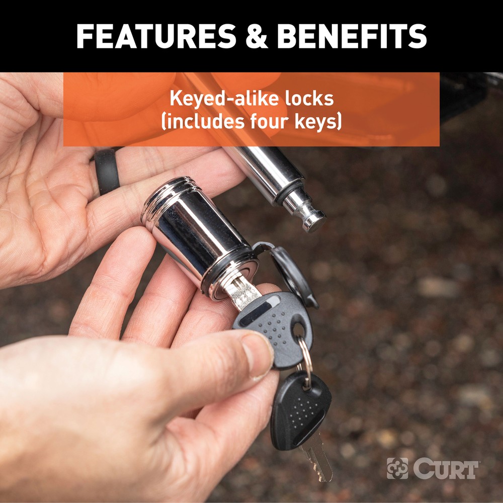 Hitch & Coupler Lock Set (2" Receiver, 2-1/2" Latch)