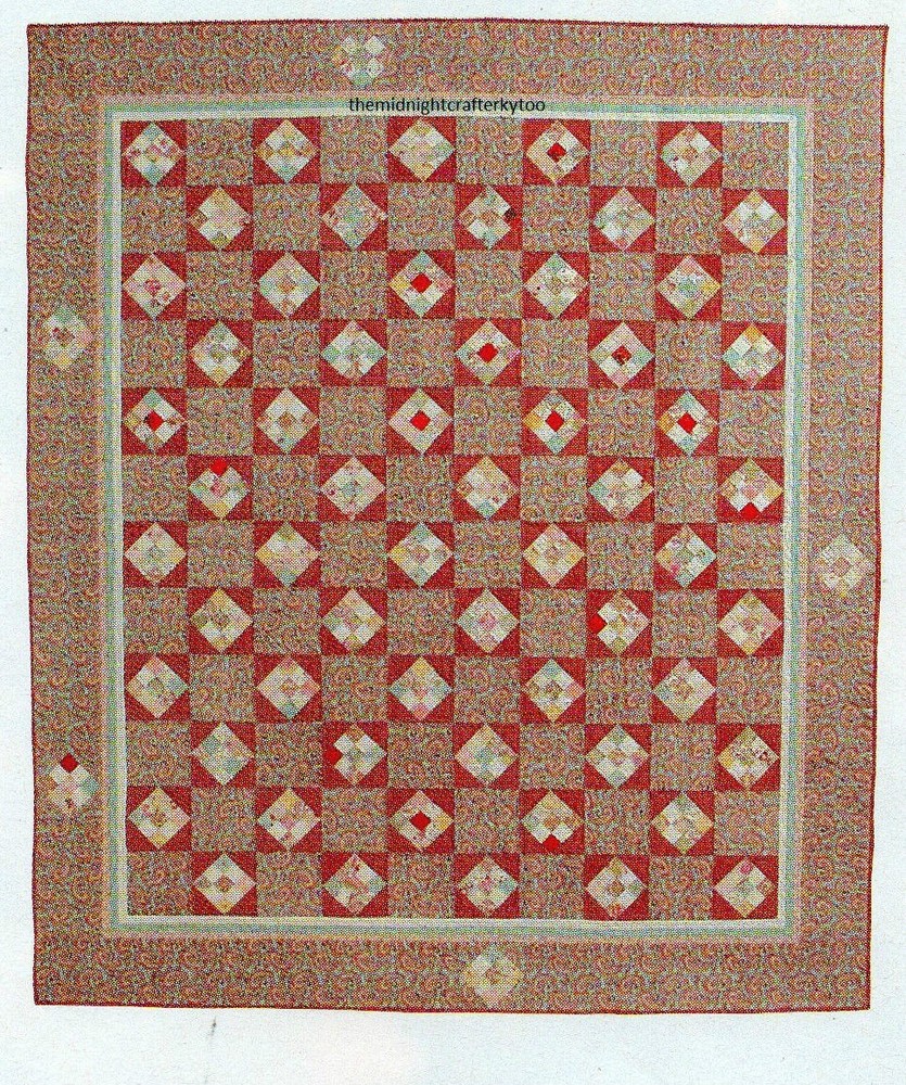 Nine On Point Quilt Pattern Pieced LA