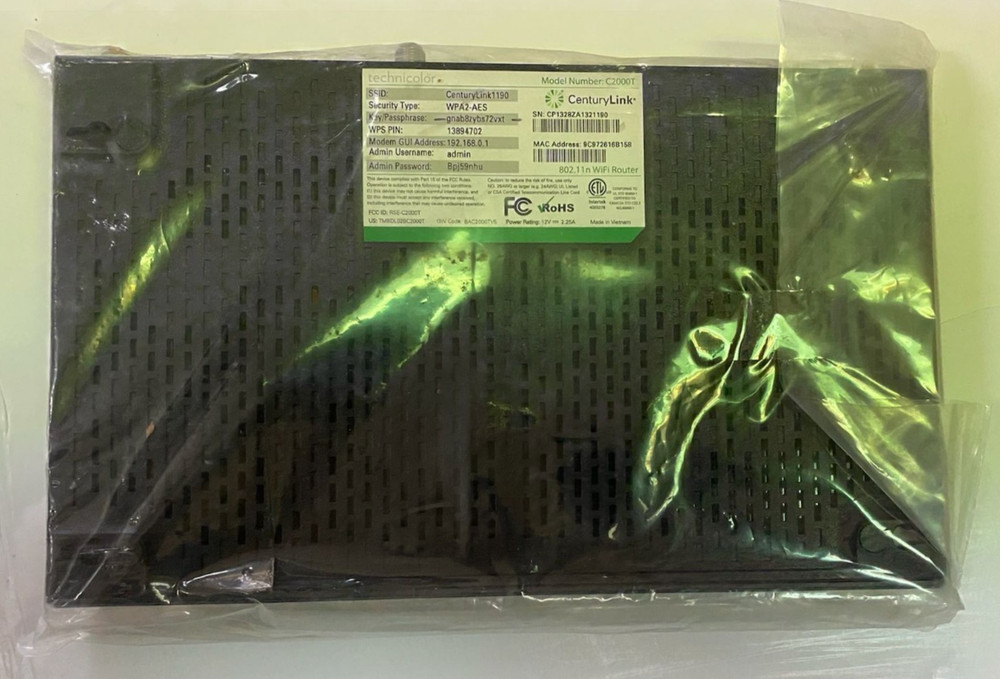 Centurylink C2000T 1000 Mbps 4 Port Modem Router