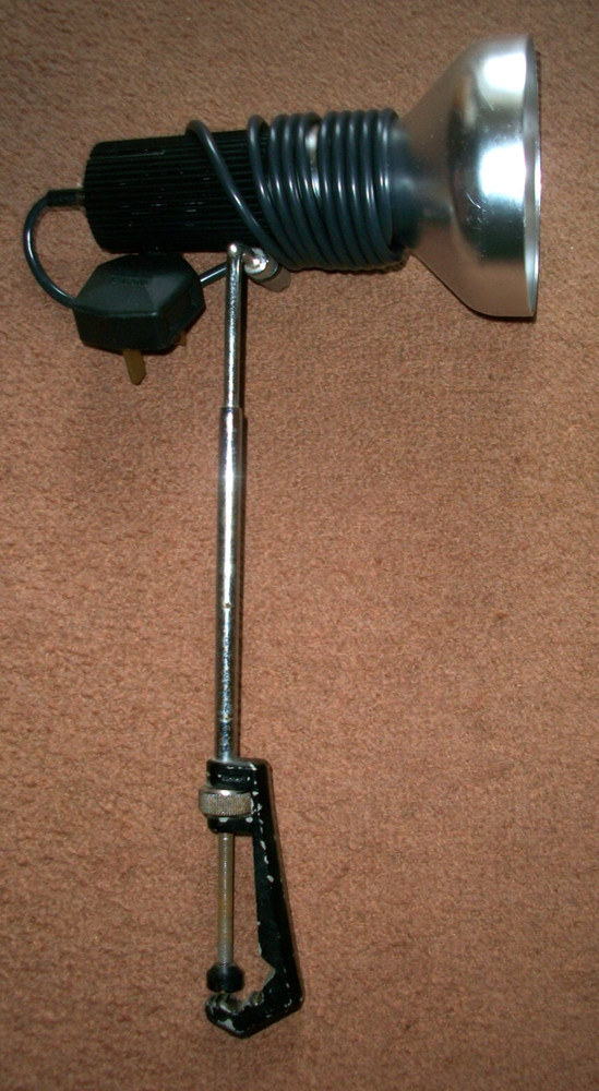 1950s Adjustable Clamp Lamp working