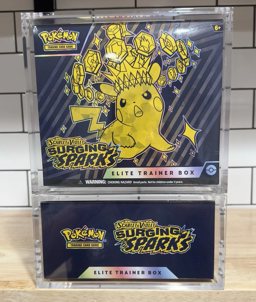 Elite Trainer Box Acrylic Case Extra Thick ETB Protector POKEMON Magnetic Lid