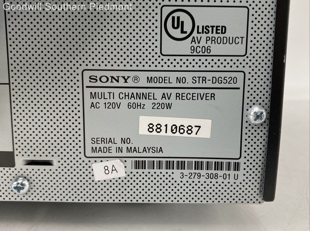 Sony STR-DG520 Multi-Channel AV Receiver - Tested