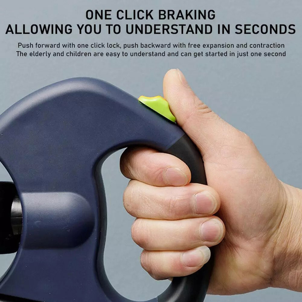 Retractable Dual Pet Leash Lead 360 Swivel Reflective Double Dog Walking Leashes