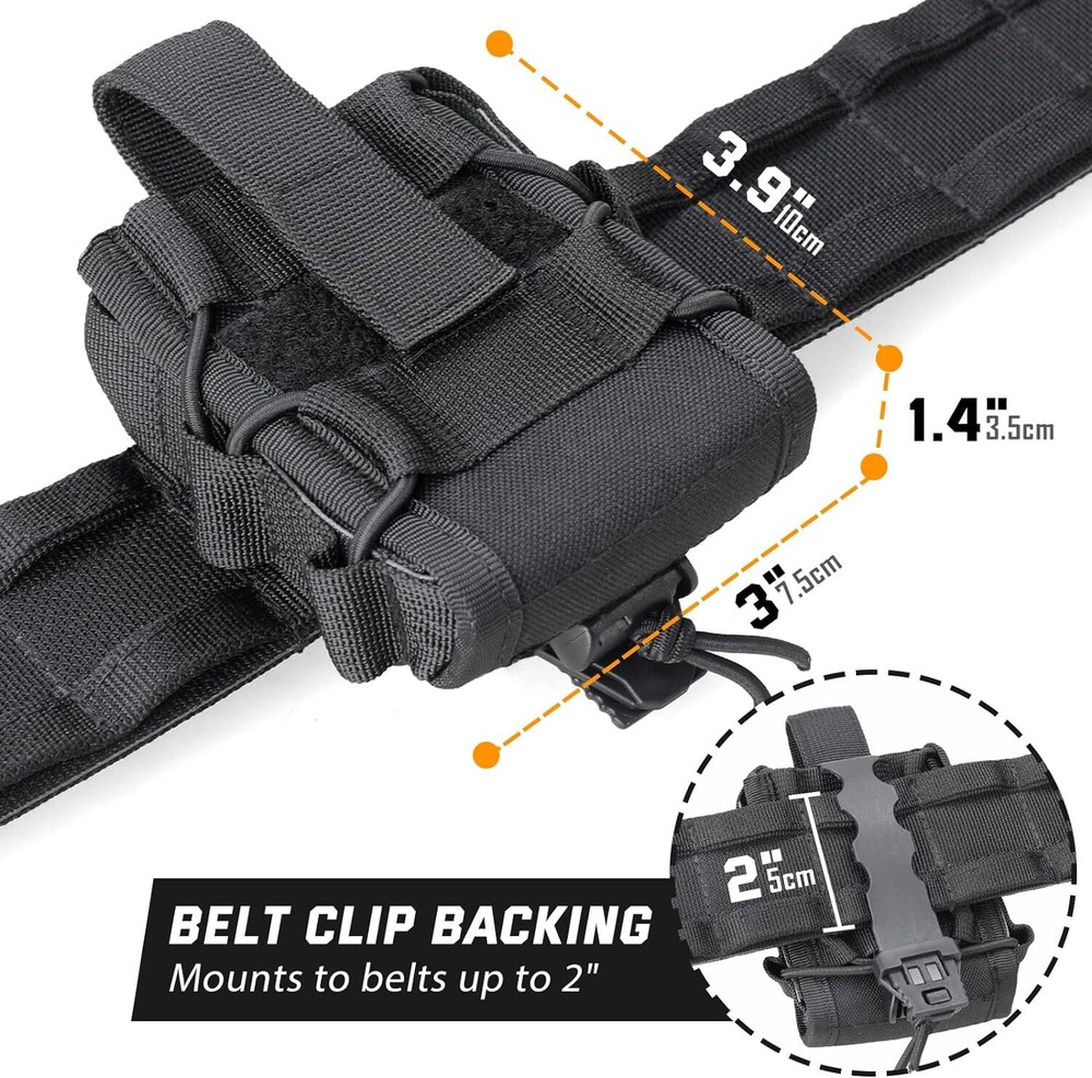 Open-Top Handcuff Pouch Folding Tactical Handcuff Compatible MOLLE Work Belts