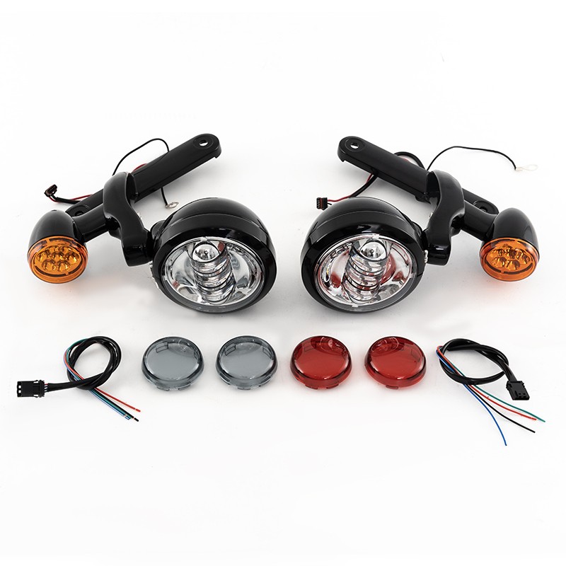 LED Spot Fog Light Turn Signal Assembly Fit For Harley Street Glide 1994-2023 US