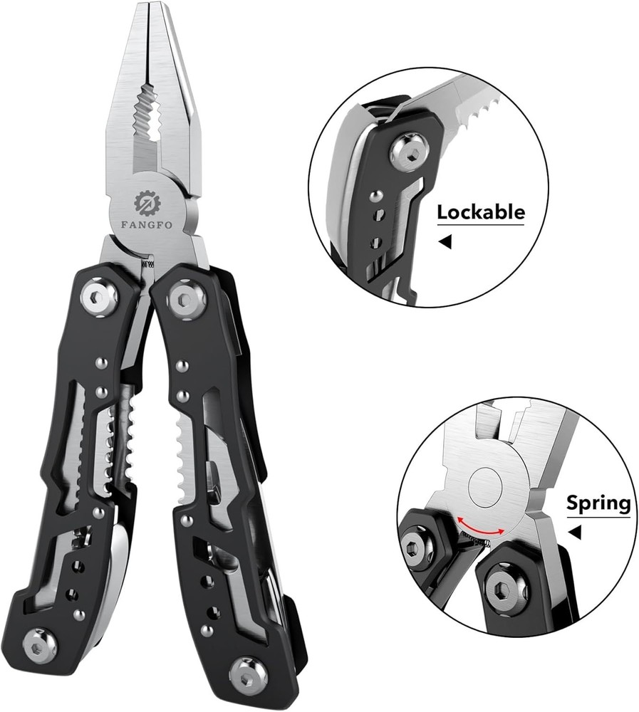 Durable 14-in-1 Pocket Multitool with Nylon Sheath for Ultimate Accessibility