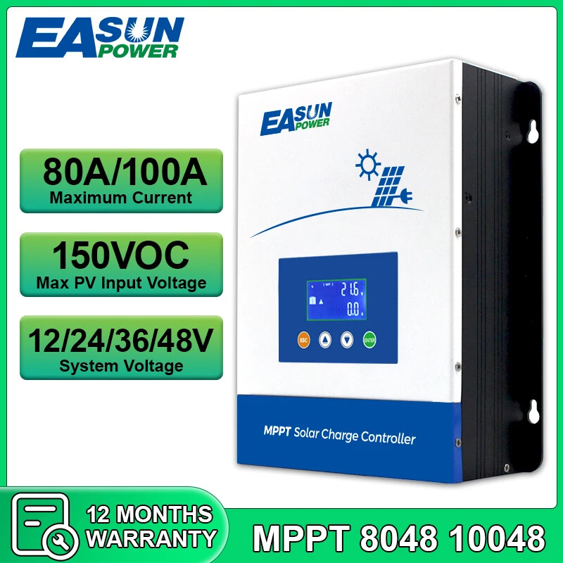 80A 100A MPPT Solar Panel Regulator Battery Charge Controller 12V 24V 36V 48V