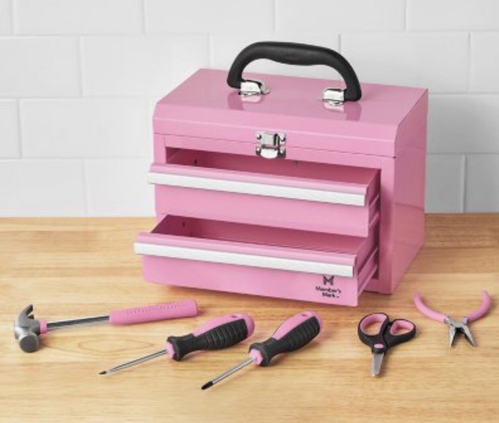 PINK Steel Mini Tool Box ( Minor Flaw)