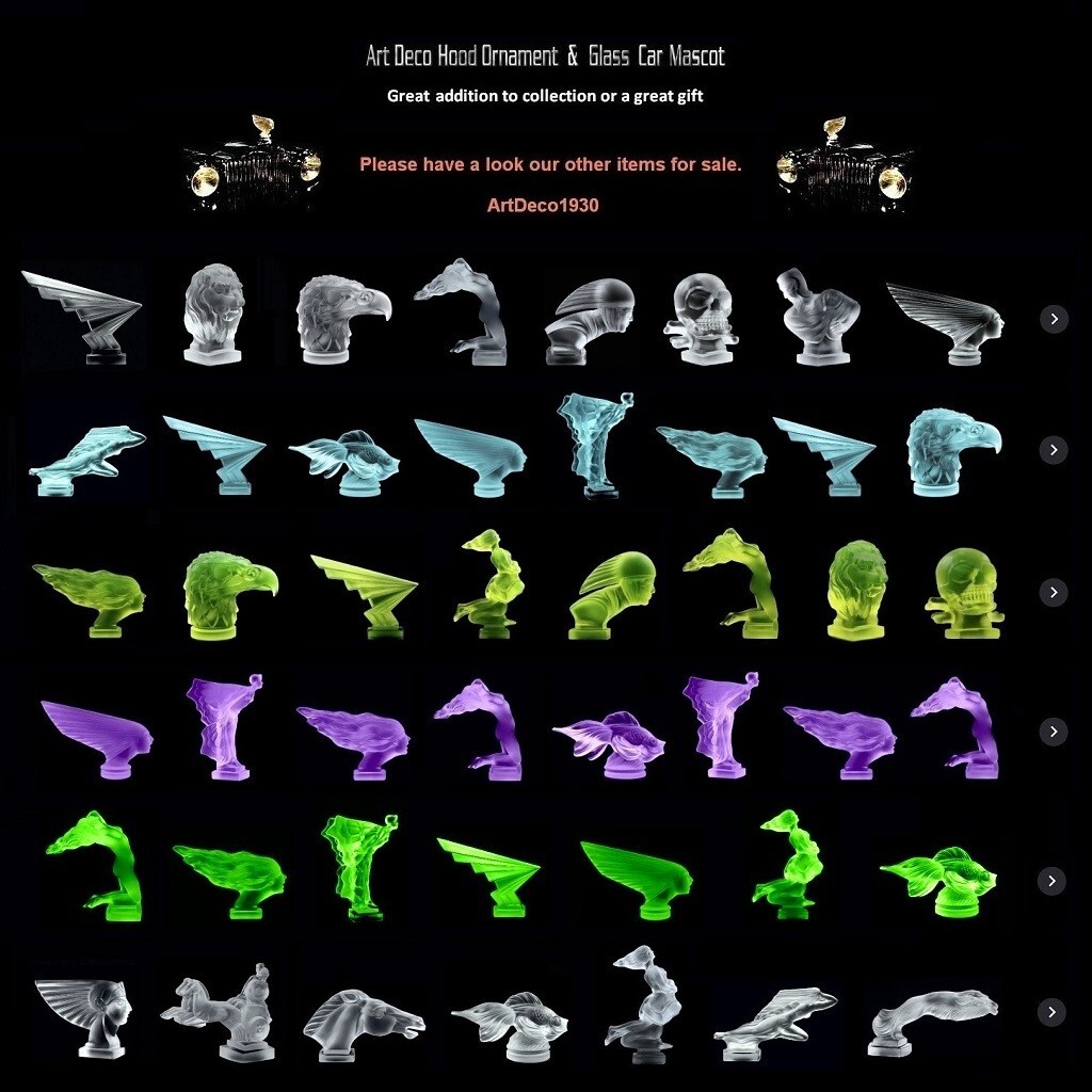 Art Deco Collectible Glass ' Large Cat ' Satin Clear Glass 1930' H.Hoffmann