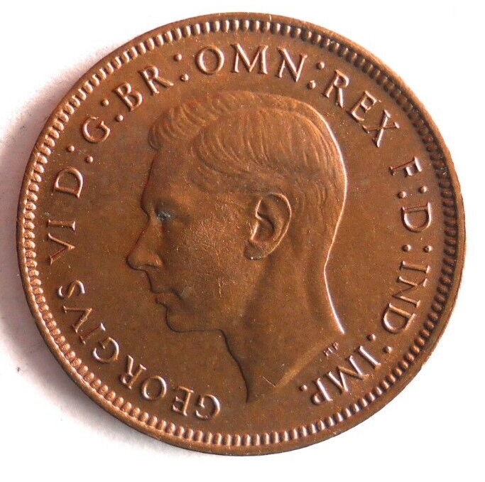1947 GREAT BRITAIN FARTHING - AU/UNC - FREE SHIP - Farthing Bin #3