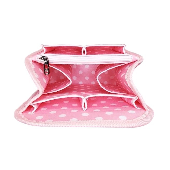 Pink & White Polka Dots Mini Backpack Organizer