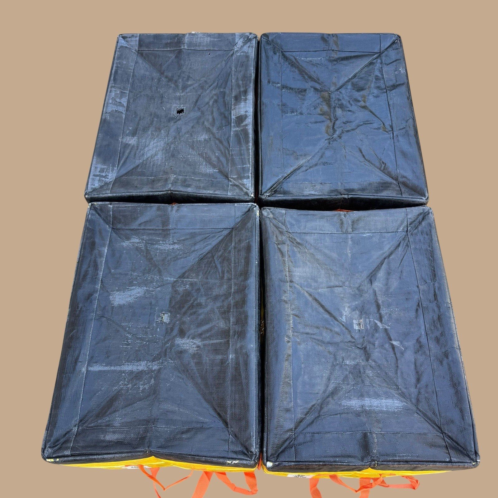 (12) AMAZON COURIER HEAVY DUTY DELIVERY STORAGE BAGS 28x24x20 LOT OF 12 TOTES