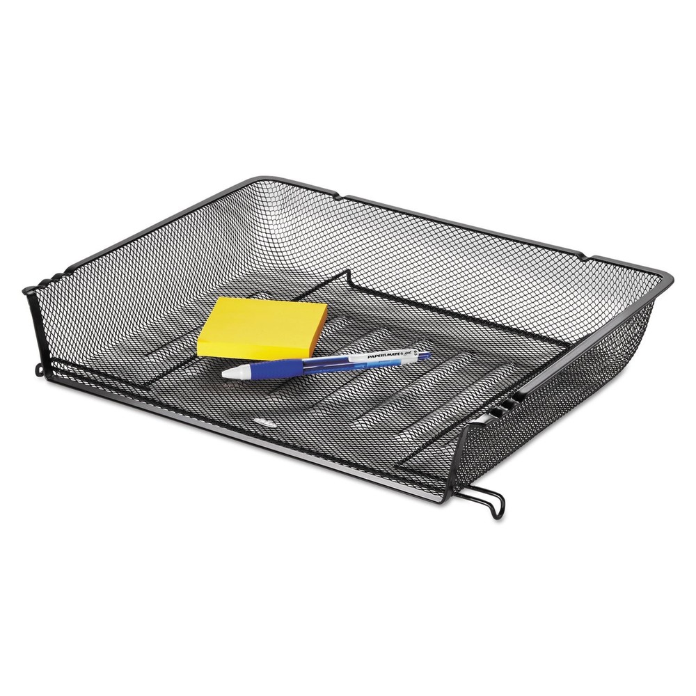 Eldon 62555 Nestable Mesh Stacking Side Load Letter Tray Wire,Black