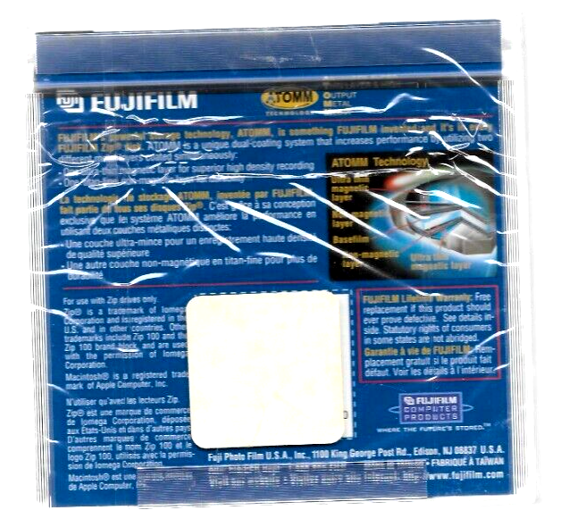 FujiFilm 100 MB MAC Formatted Disk Zip Drive - New