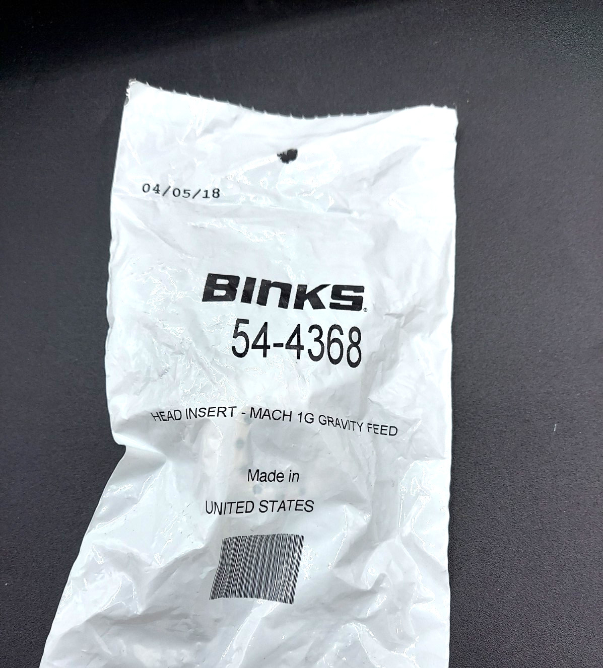 Binks 54-4368 Head Insert MACH 1G Gravity Feed *NEW*