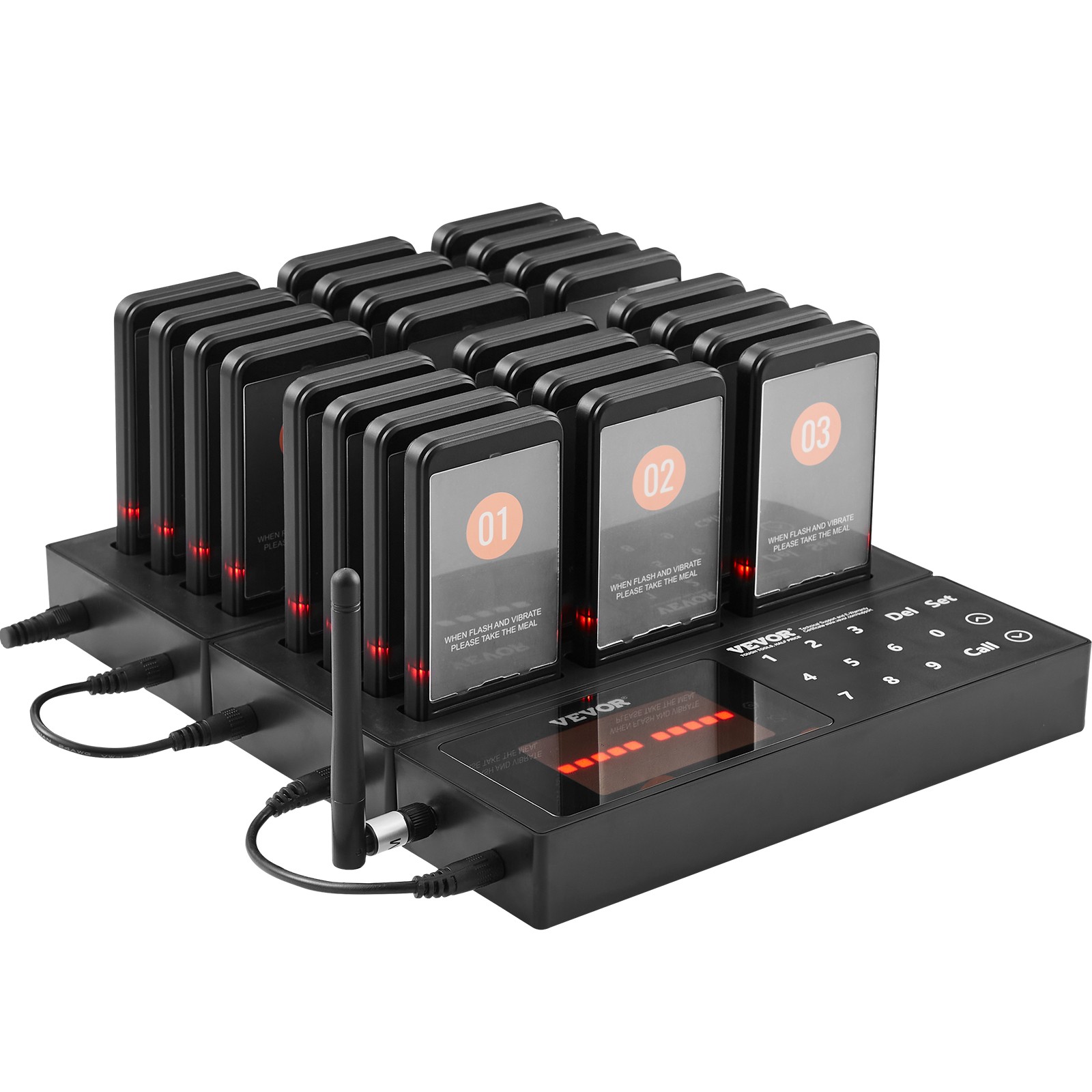 VEVOR Restaurant Wireless Pager System 24 Call Coasters Guest Queuing Calling