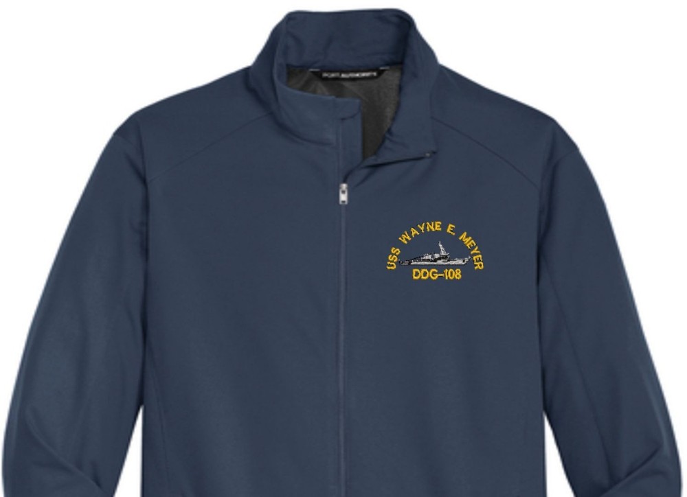 USS WAYNE E MEYER DDG-108 Soft Shell Jacket.  New.  U.S. Navy