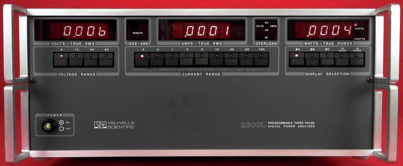 Valhalla 2300L Programmable Three phase Digital Power Analyzer